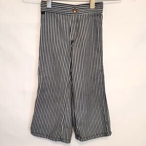 Vintage Maverick Black White Railroad Striped Flare Pants Kids/Toddler
